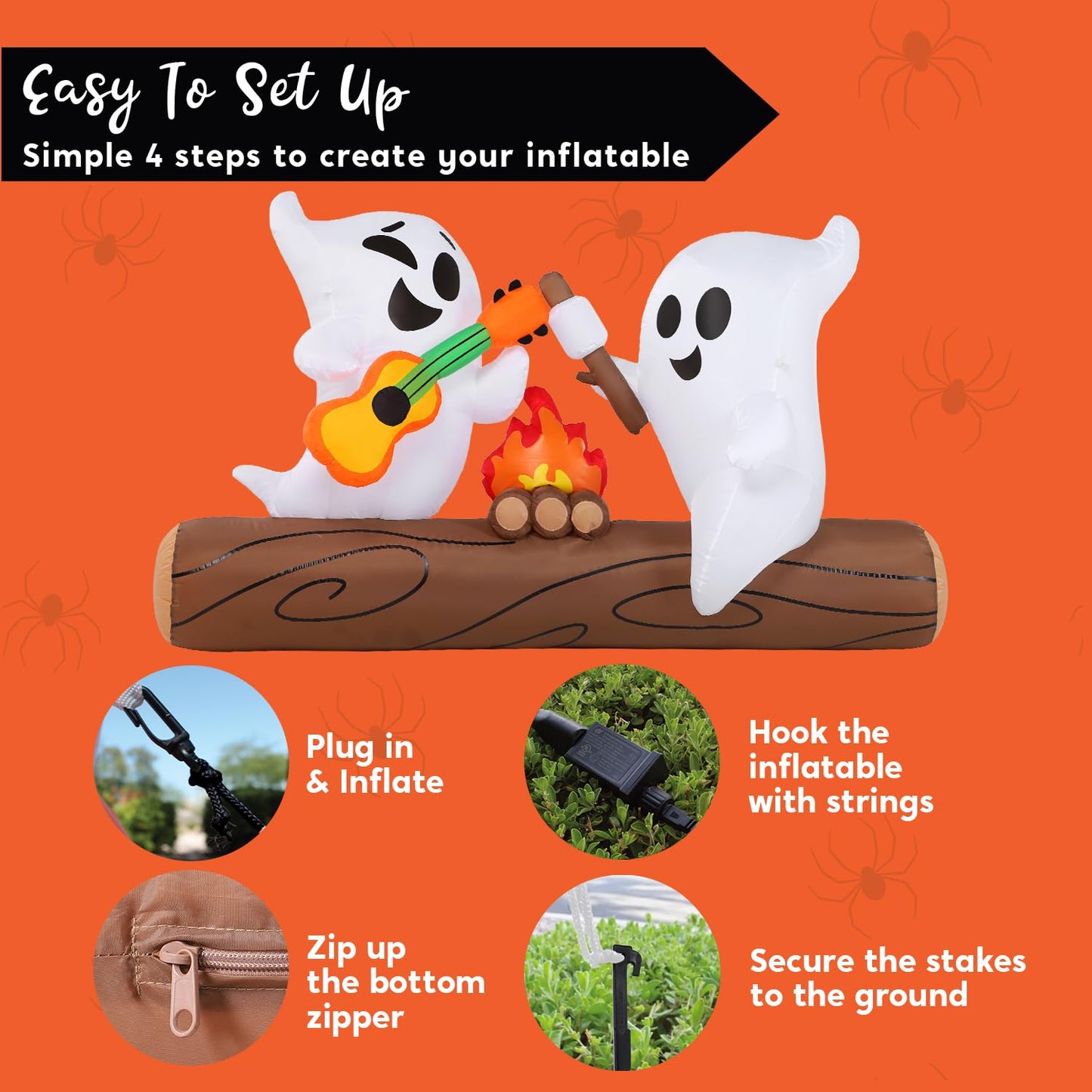 6ft Halloween Inflatable Ghost Outdoor Decoration