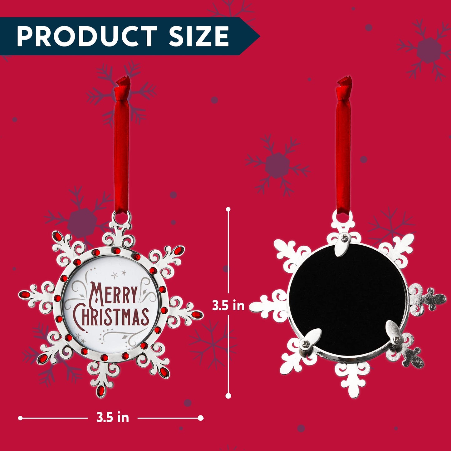 Snowflake Tree Decoration Photo Frame Family Ornaments
