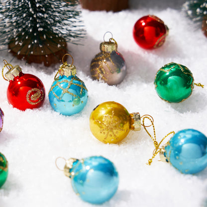 36 Pcs Christmas Colorful Mini Ball Ornament Set