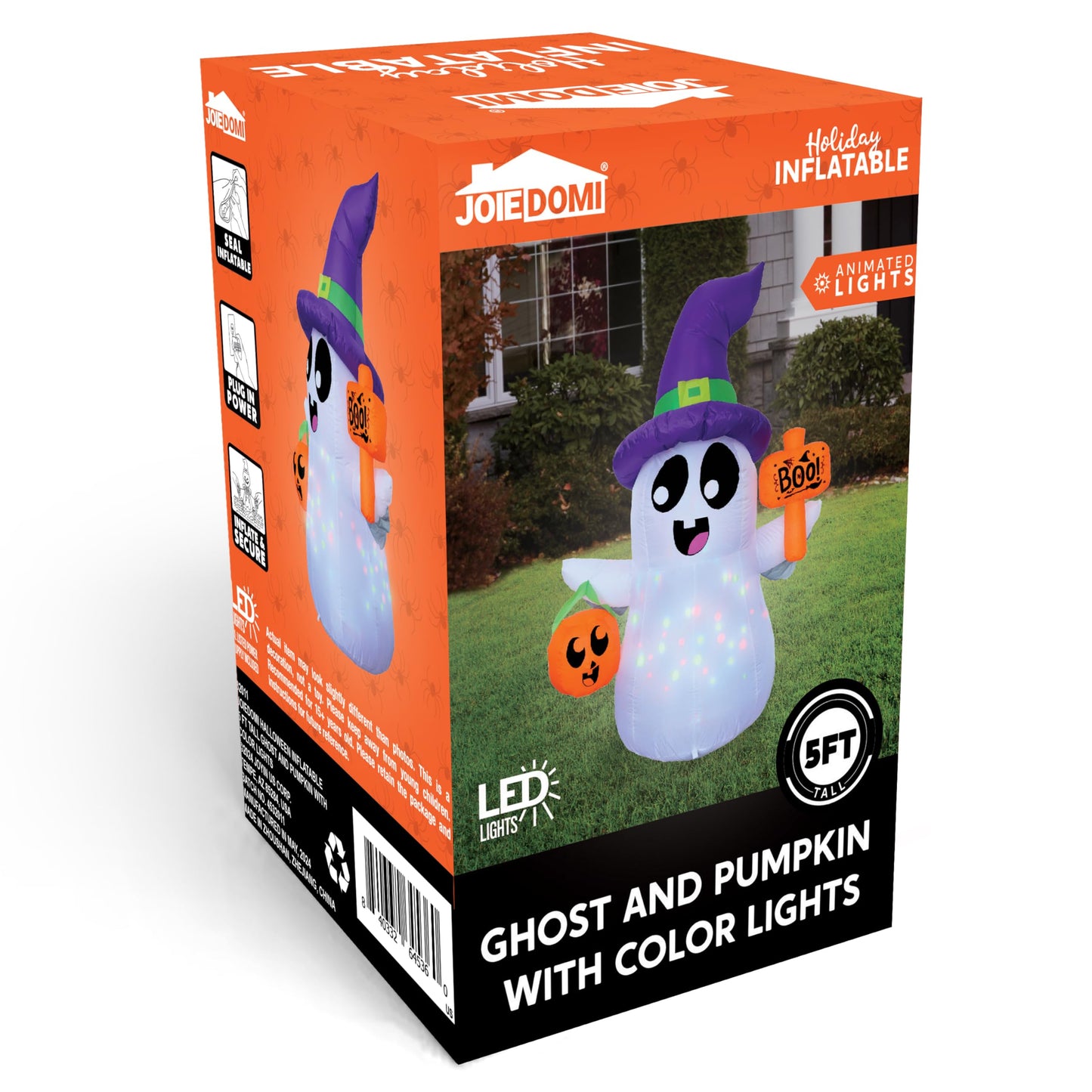 5 FT Halloween Inflatables Ghost Outdoor Decorations