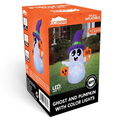 5 FT Halloween Inflatables Ghost Outdoor Decorations