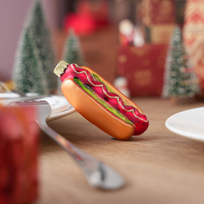 Hot Dog Mini Christmas Ornaments