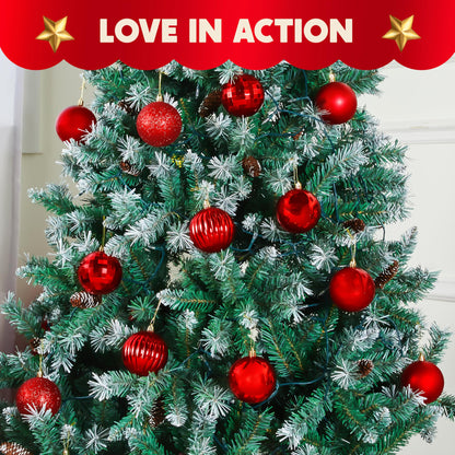 18 Pcs Red Christmas Ball Ornaments