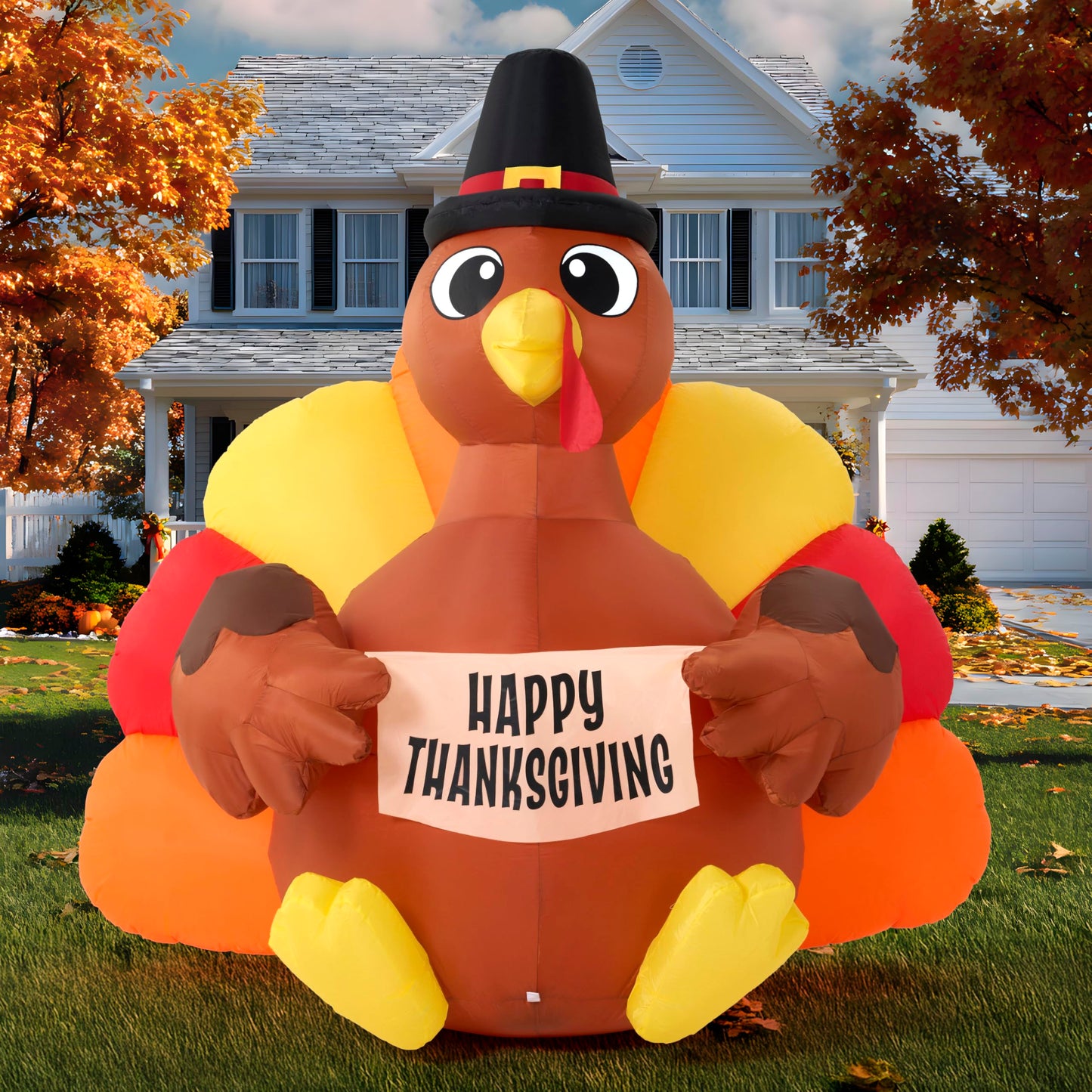 6FT Thanksgiving Inflatable Turkey Decoration Outdoor