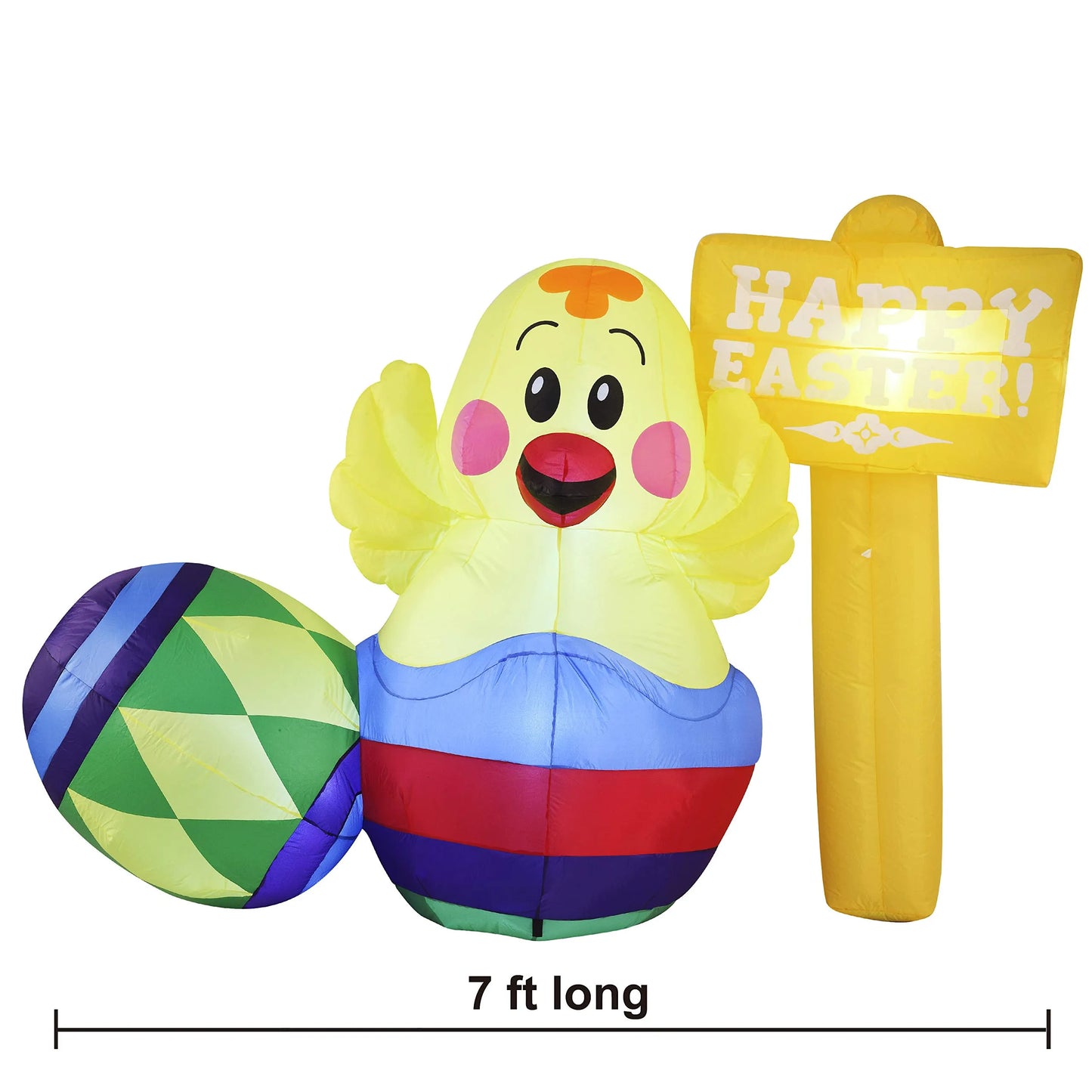 7ft Easter Inflatable Chicken with Eggs