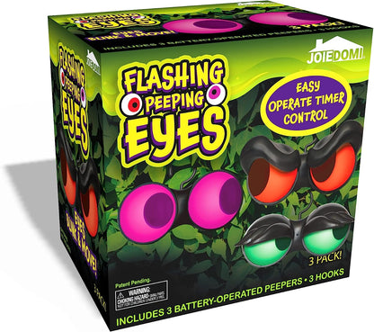 Flashing Peeping Eyes Lights 3 Pack - Red, Green, Purple