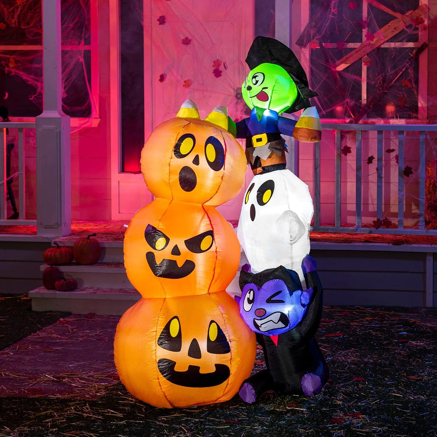 6ft Halloween Inflatable Stacked Characters