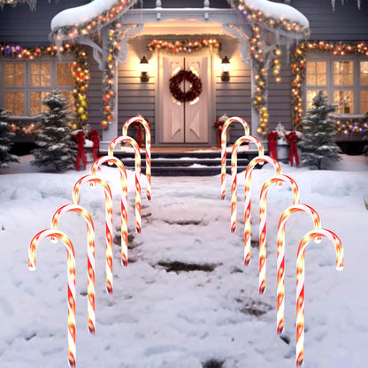 Christmas Candy Cane Pathway Markers Lights