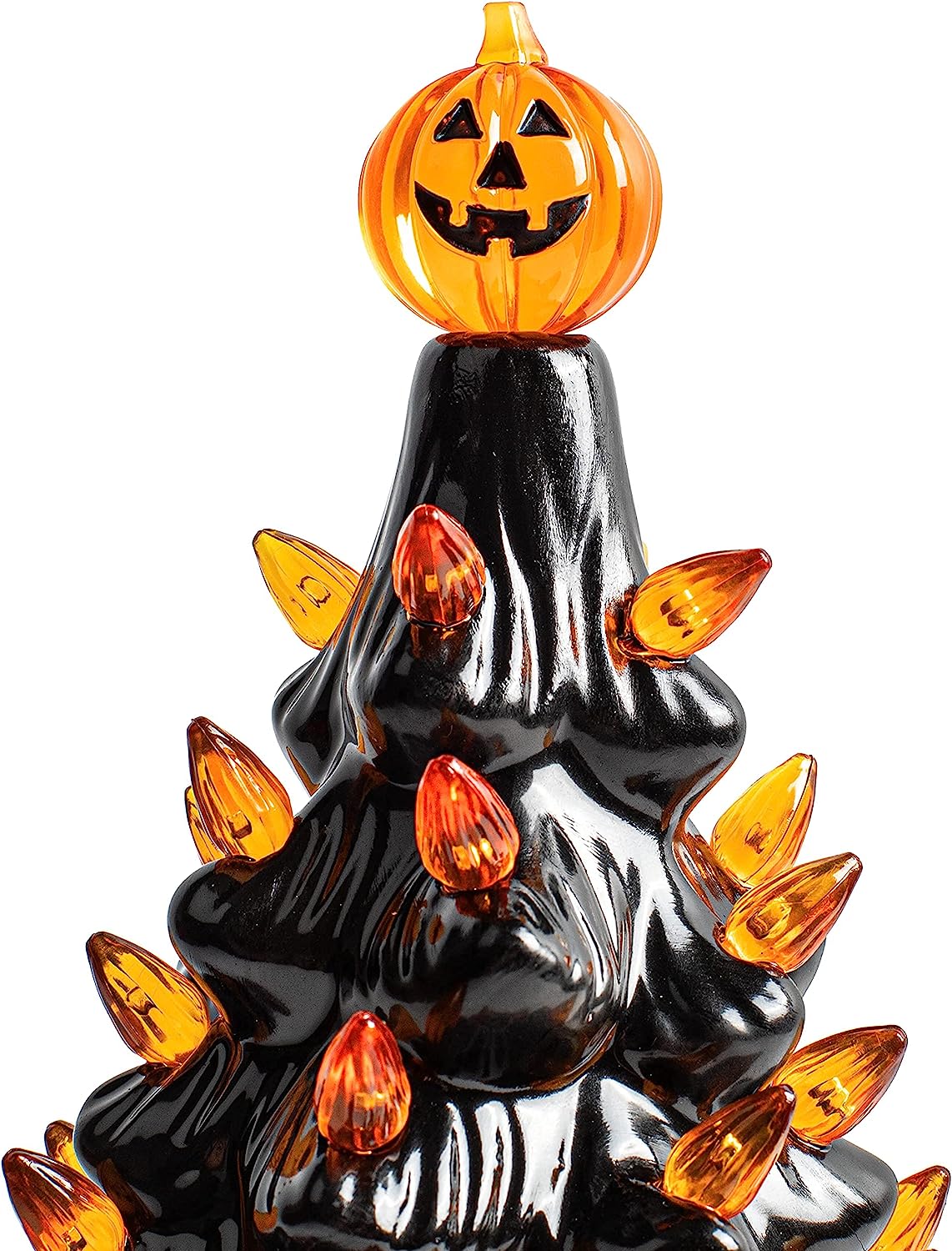 9in Halloween Pre-Lit Ceramic Tabletop Tree