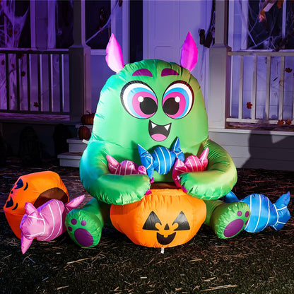 5ft Halloween Inflatable Monster Candy
