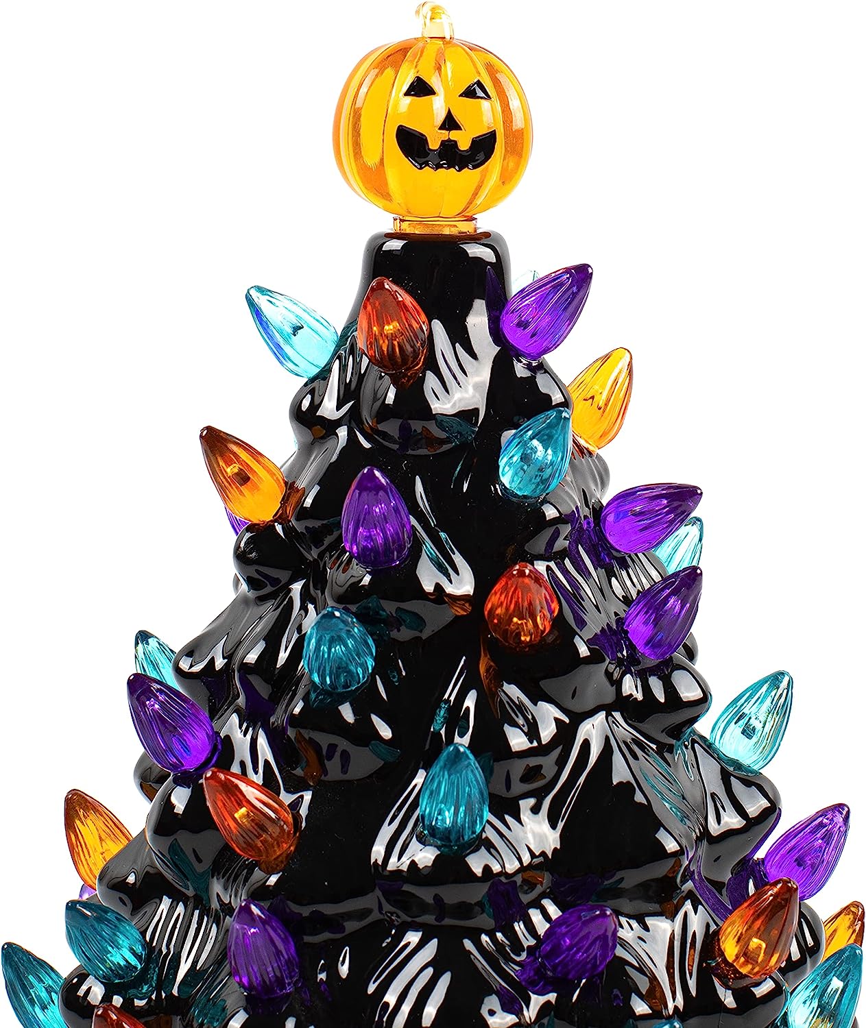 9in Halloween Pre-Lit Ceramic Tabletop Tree