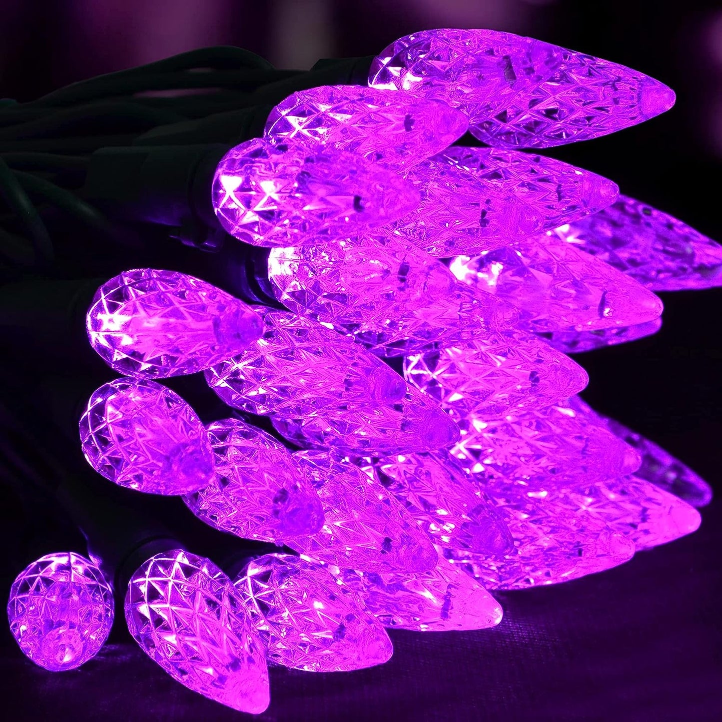 34 .1 FT 100 Counts of Purple LED String Lights