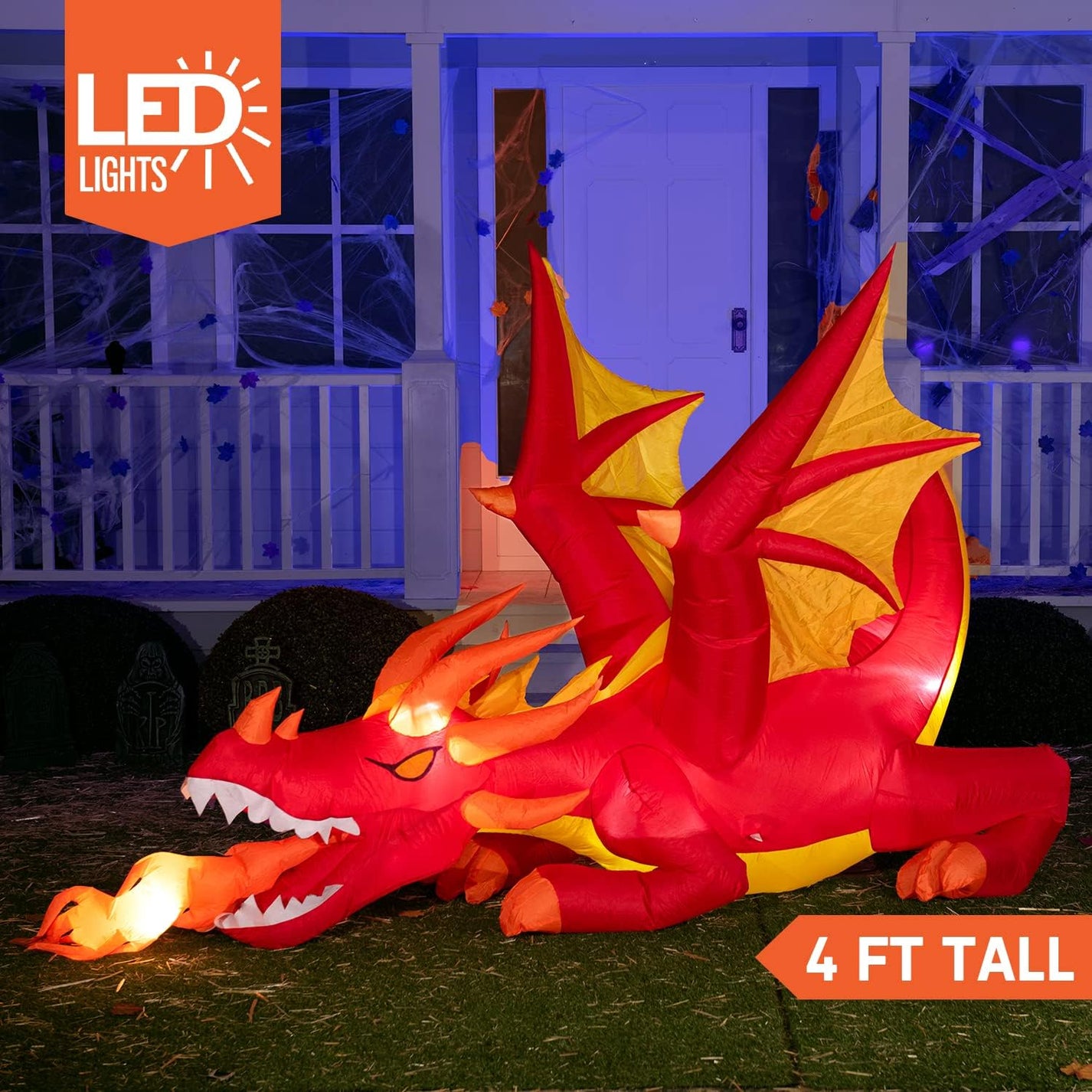 6ft Inflatable Sitting Fire Dragon - Joiedomi – JOIEDOMI