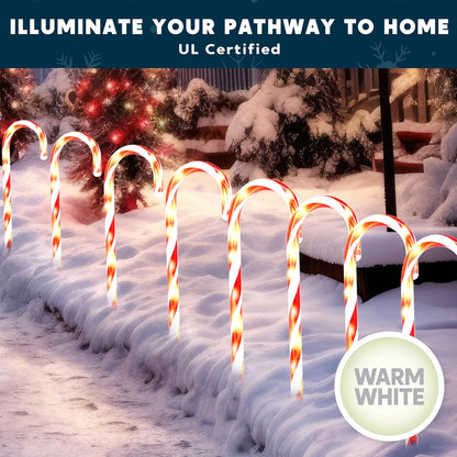 Christmas Candy Cane Pathway Markers Lights