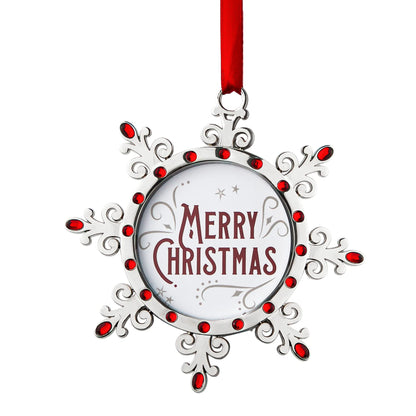 Snowflake Tree Decoration Photo Frame Family Ornaments