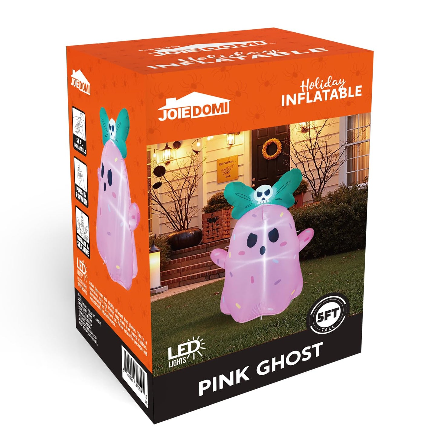 5FT  Cute Pink Ghost Halloween Inflatable