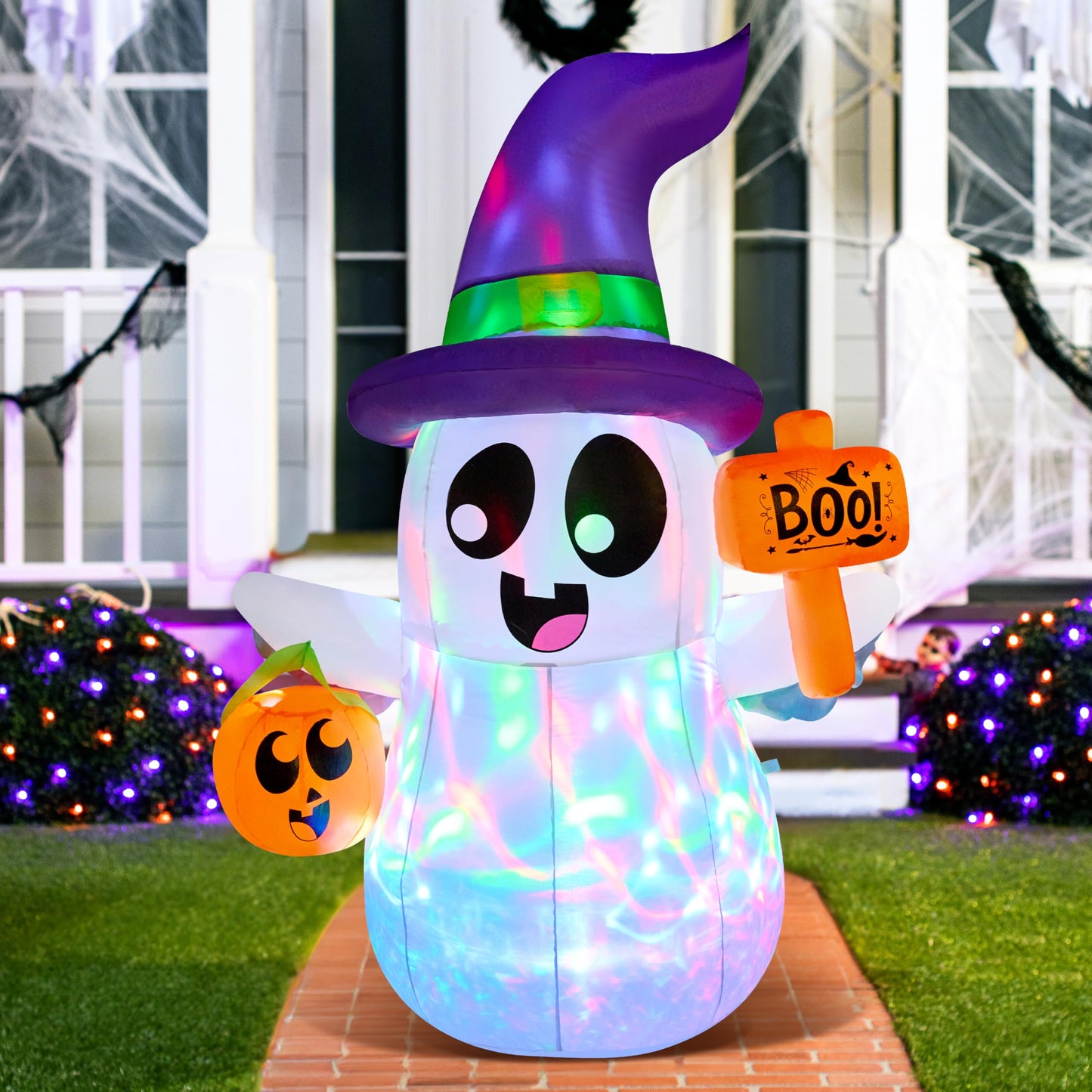 5 FT Halloween Inflatables Ghost Outdoor Decorations