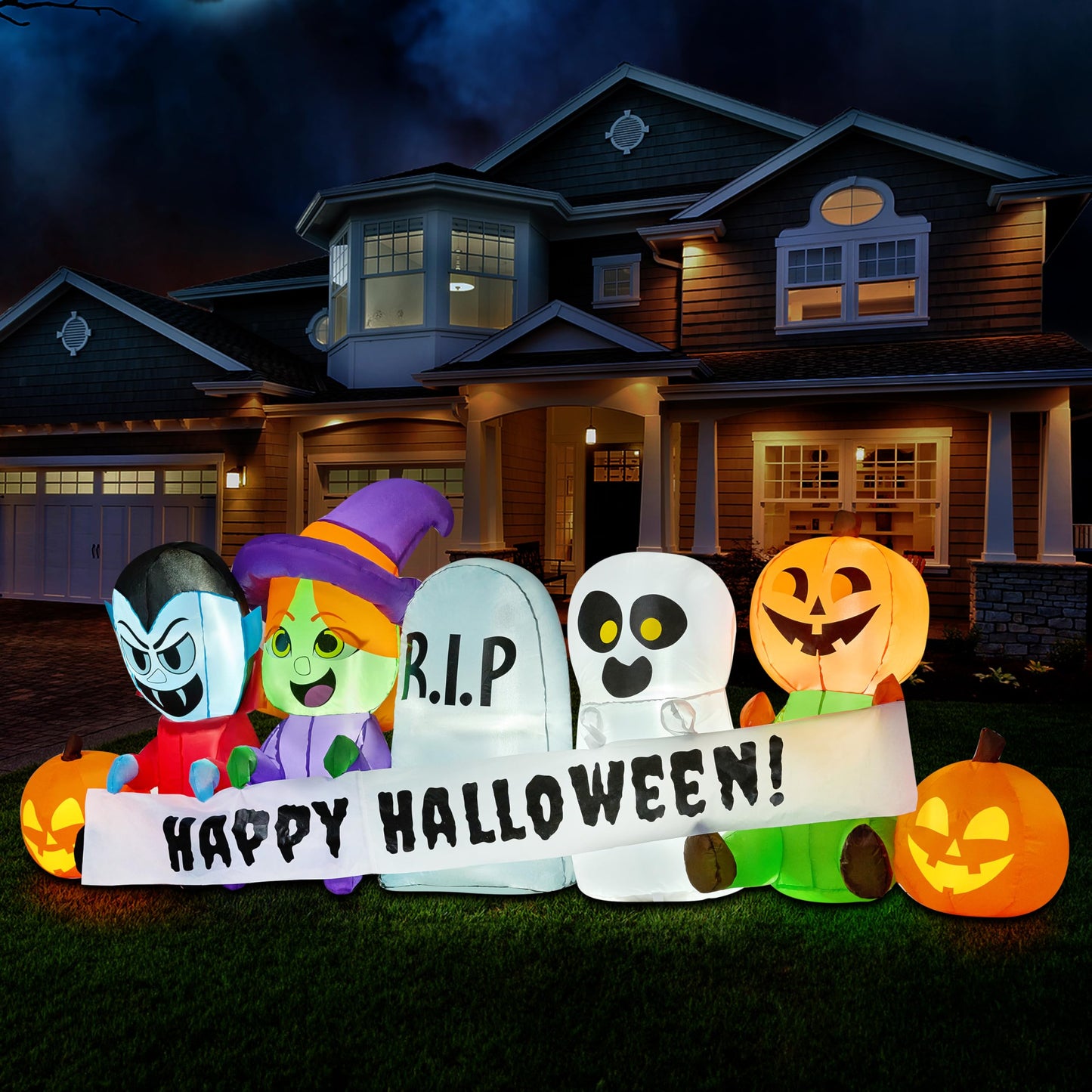 8FT Long Inflatable Halloween Decor Outdoor