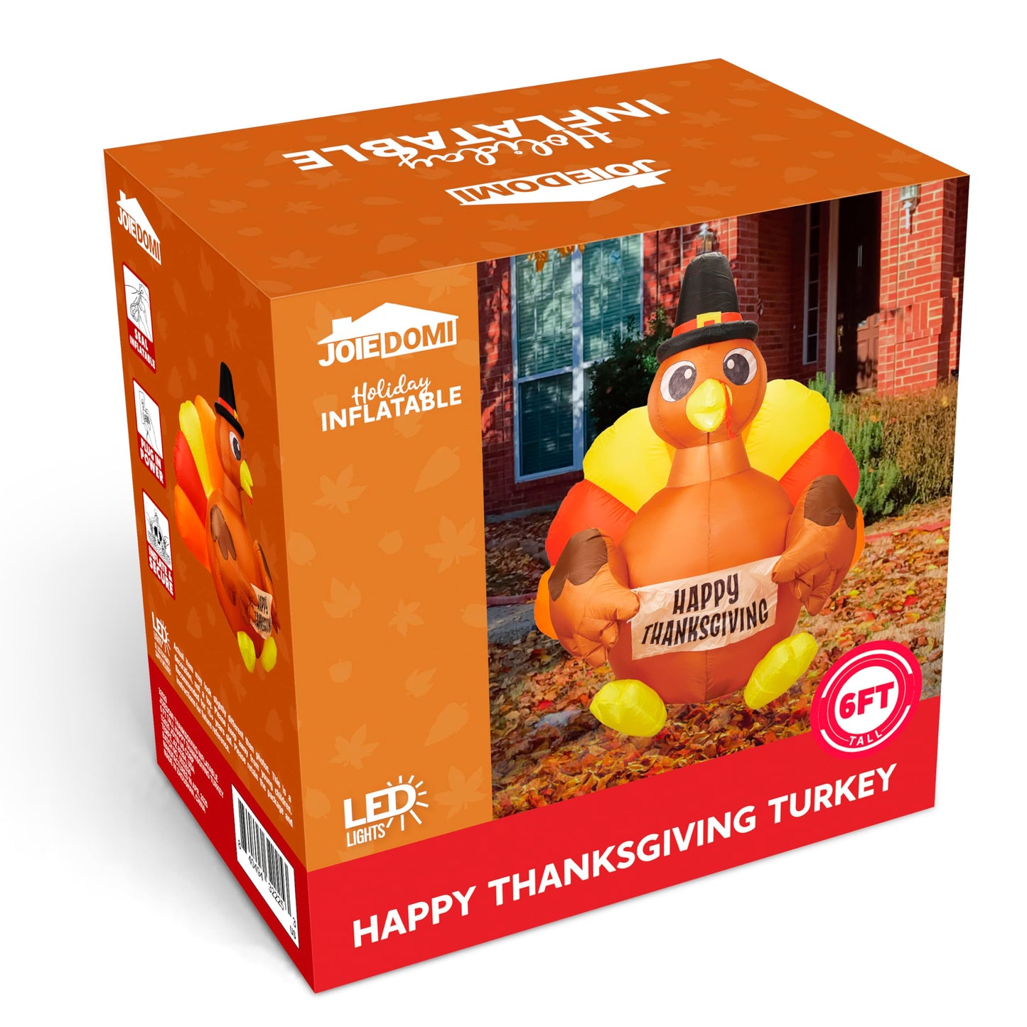 6FT Thanksgiving Inflatable Turkey Decoration Outdoor