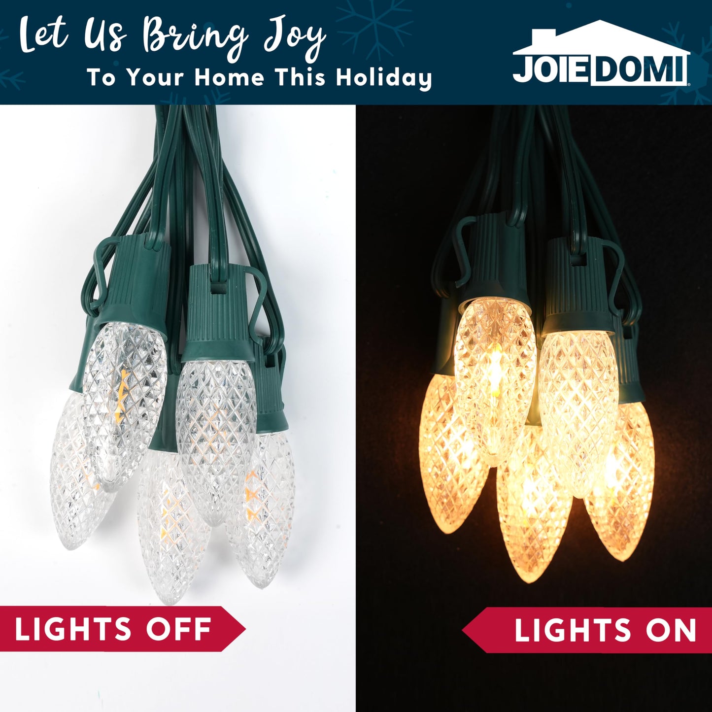 30.75FT C9 Christmas Pathway Marker Lights