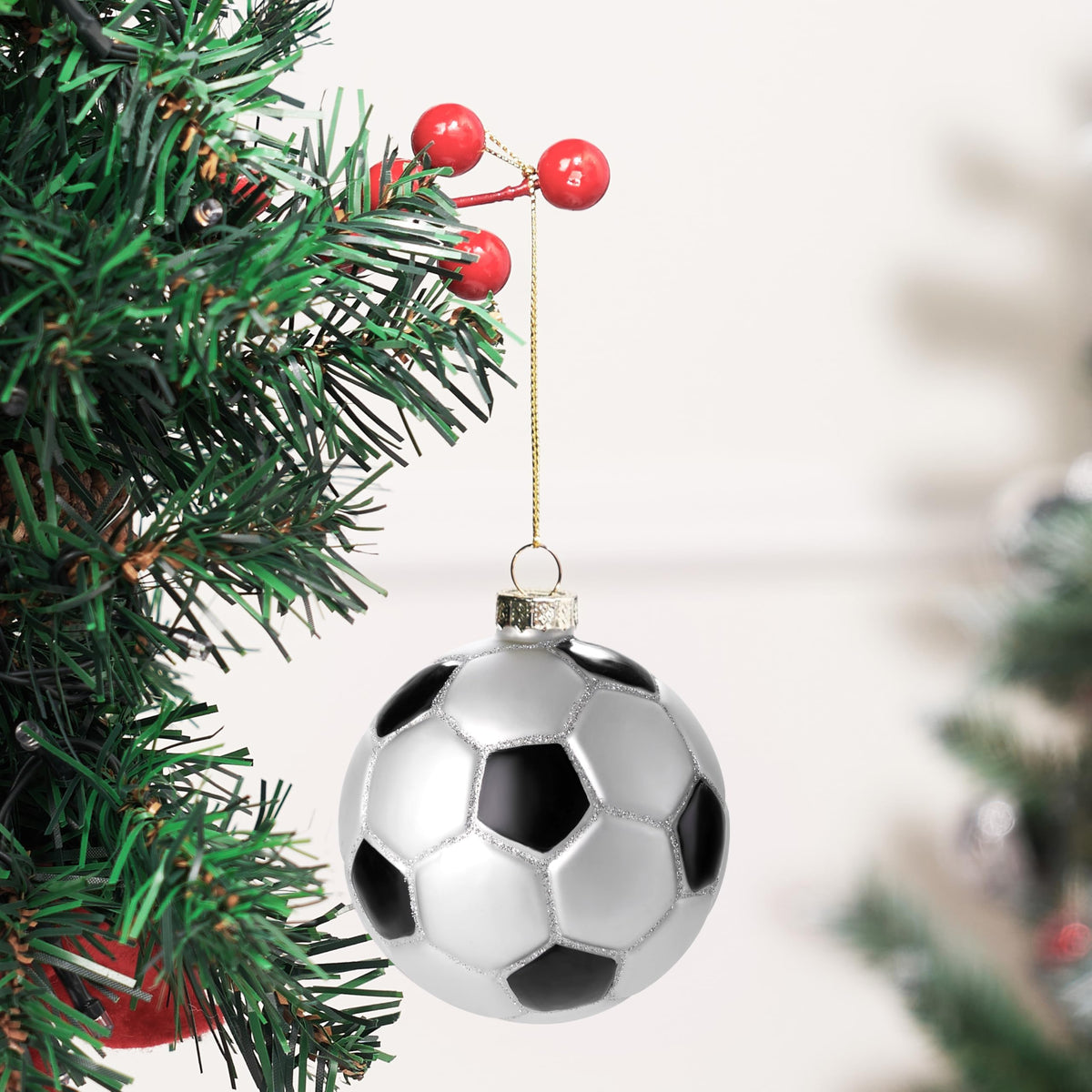 Mini Soccer Christmas Ornaments for Tree Hanging Ornament