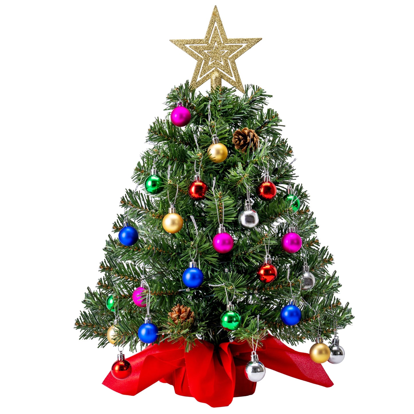 24"/2FT Prelit Tabletop Christmas Tree with Warm Lights