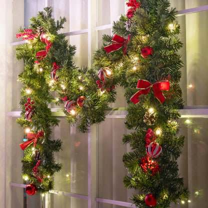 9Ft Christmas Garland Prelit with Lights