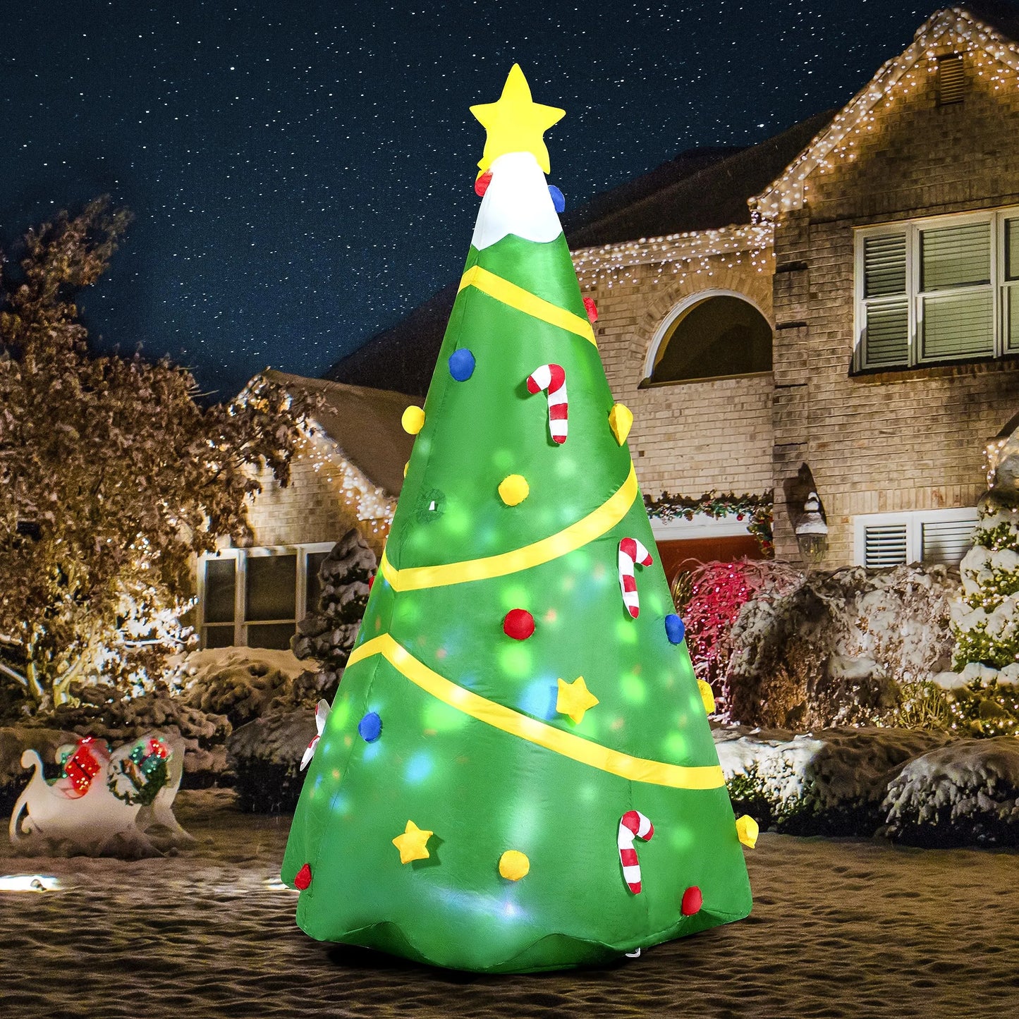 Jumbo Christmas Tree with Lights Inflatable (8 ft) – Joiedomi