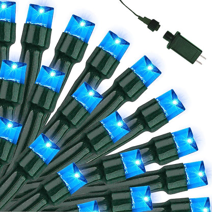 300-Count Blue LED Mini String Lights, 8 Modes