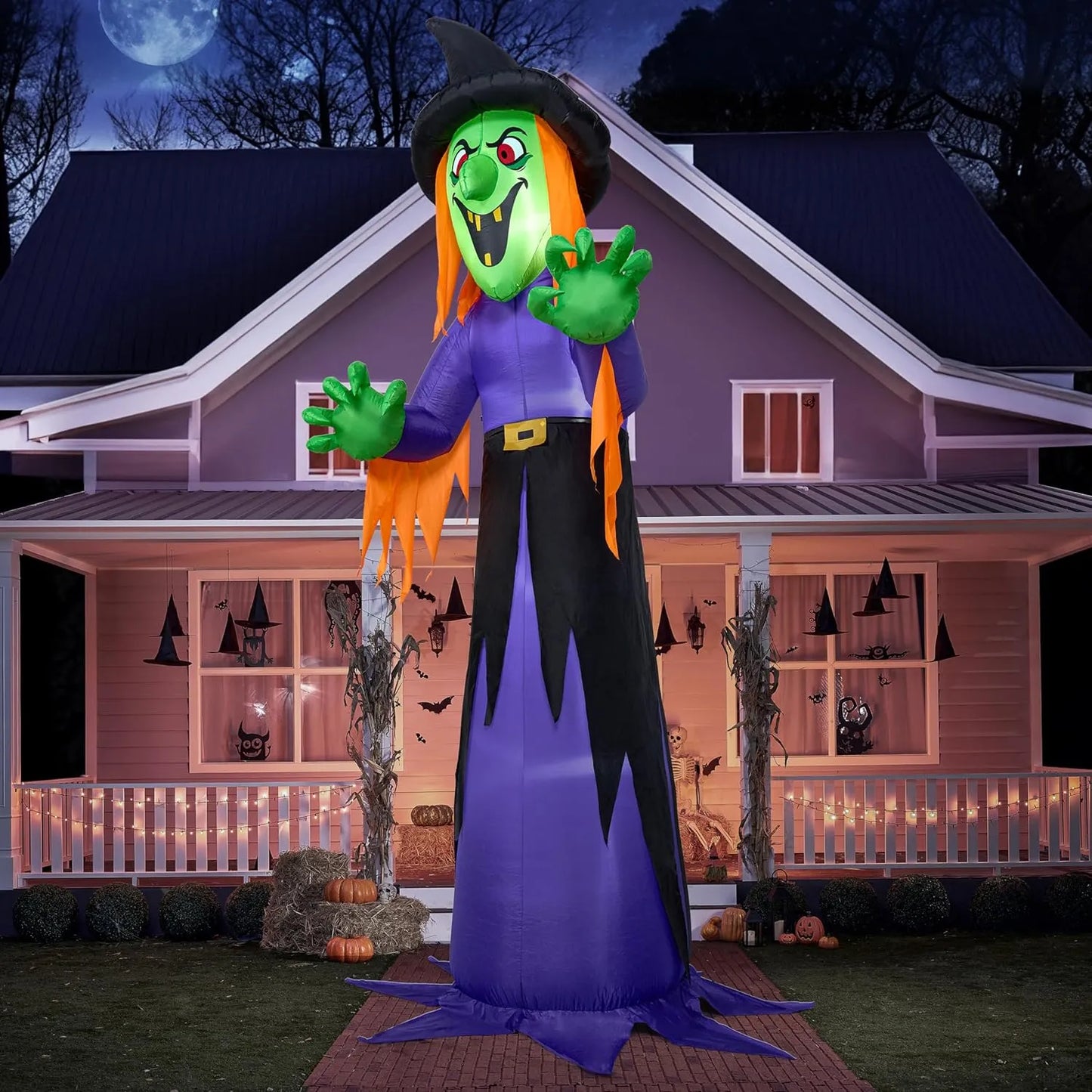 12ft Giant Creepy Witch Halloween Inflatable Decoration