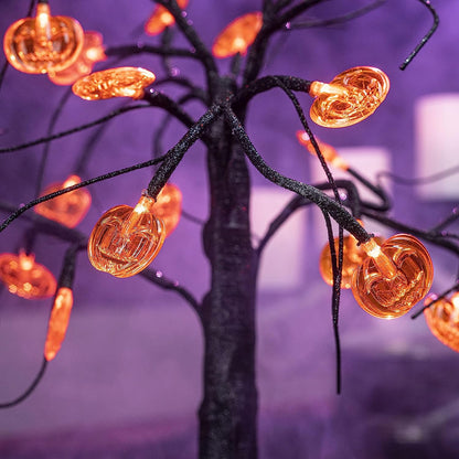LED Spooky Tree Orange Pumpkin - 1.5ft