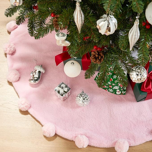 36in Christmas Tree Pink Skirt