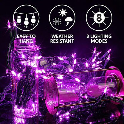 42.9 FT Purple String Lights