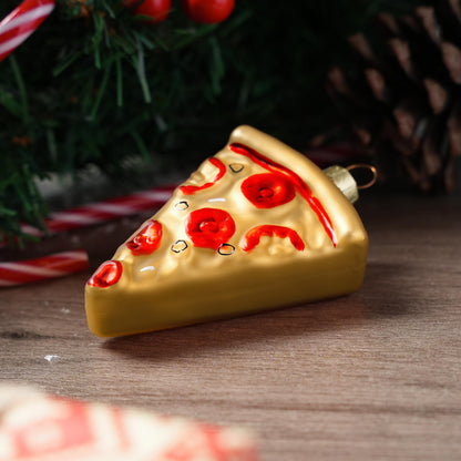 Pizza Mini Christmas Ornaments
