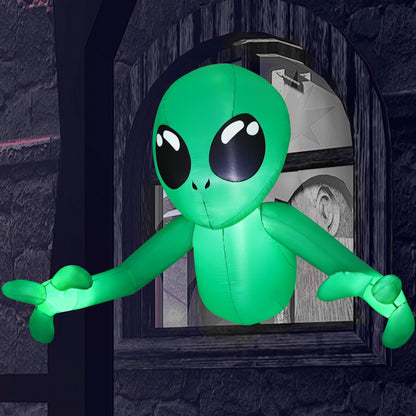 4.5FT Halloween Inflatable Alien Outdoor Decorations