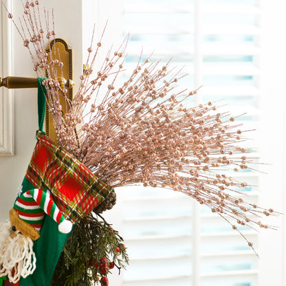 24 Pcs Christmas Tree Berry Stem (Champagne)