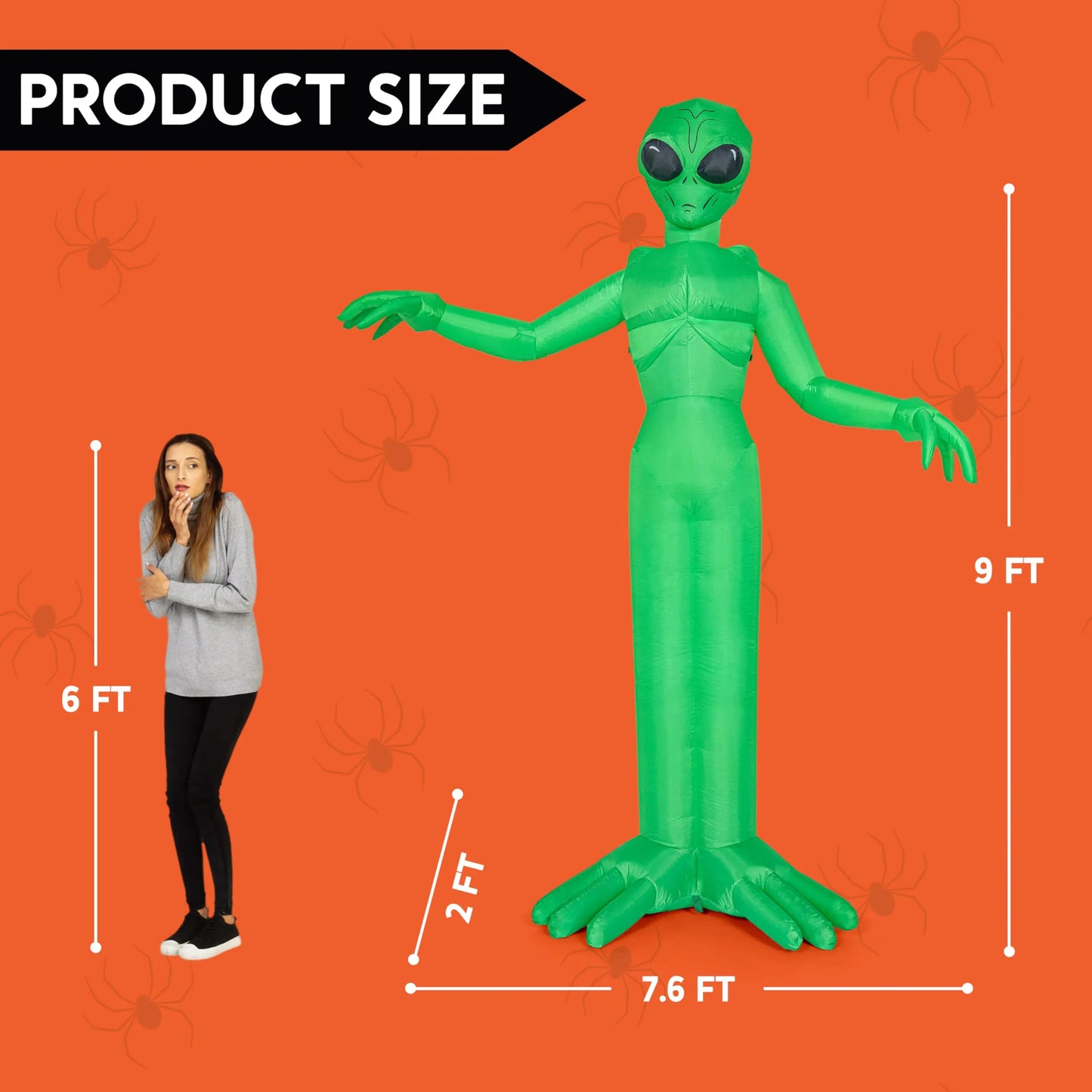 9ft Giant Alien Halloween Inflatable Decoration