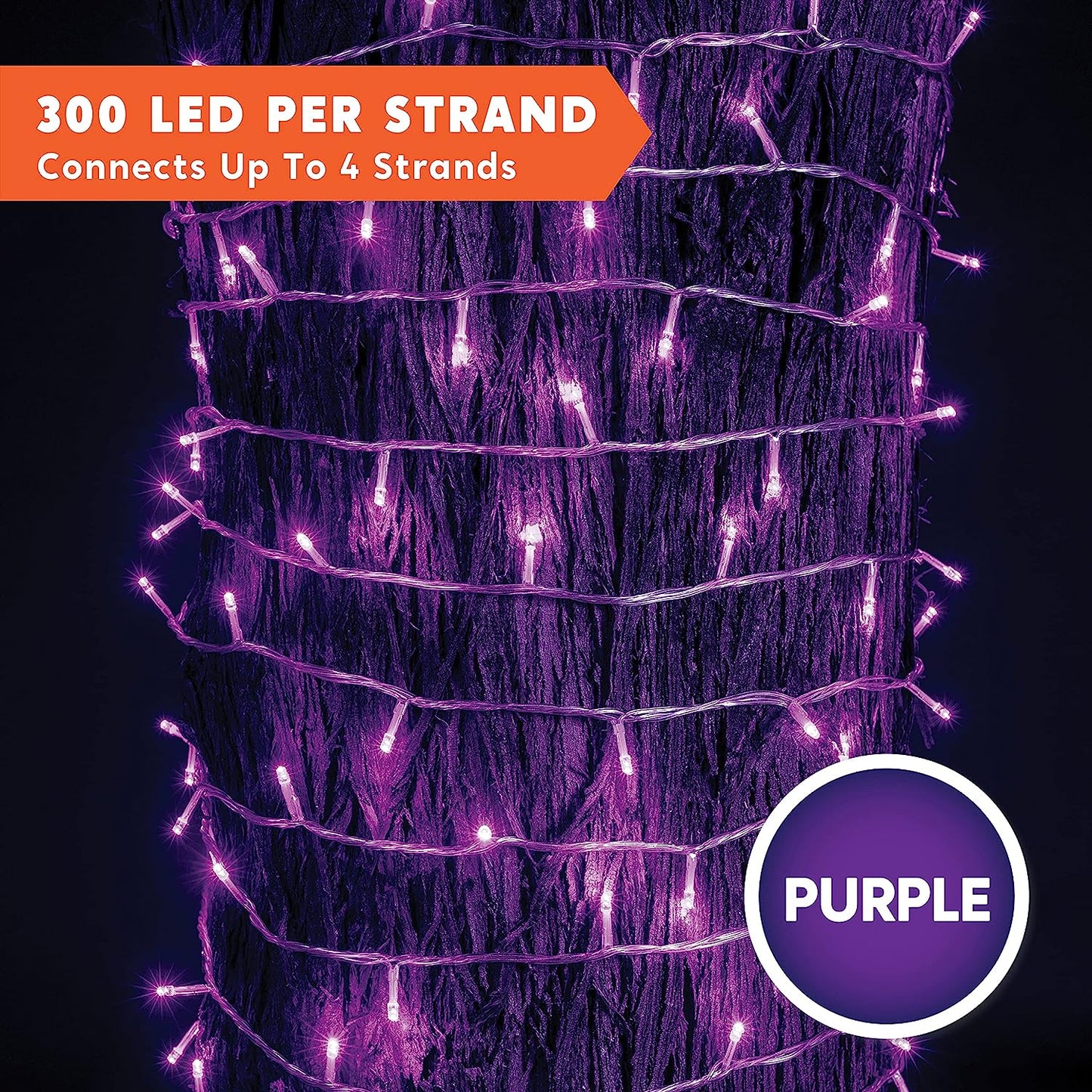 108.6 FT Purple LED String Lights
