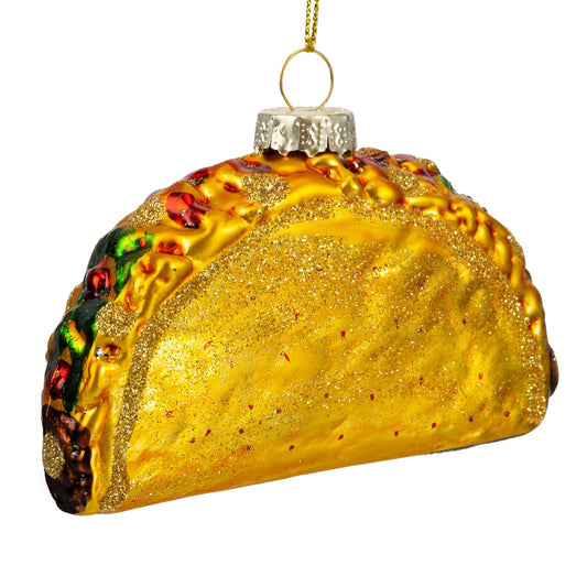 Christmas Taco Glass Ornament for Christmas Tree Decoration