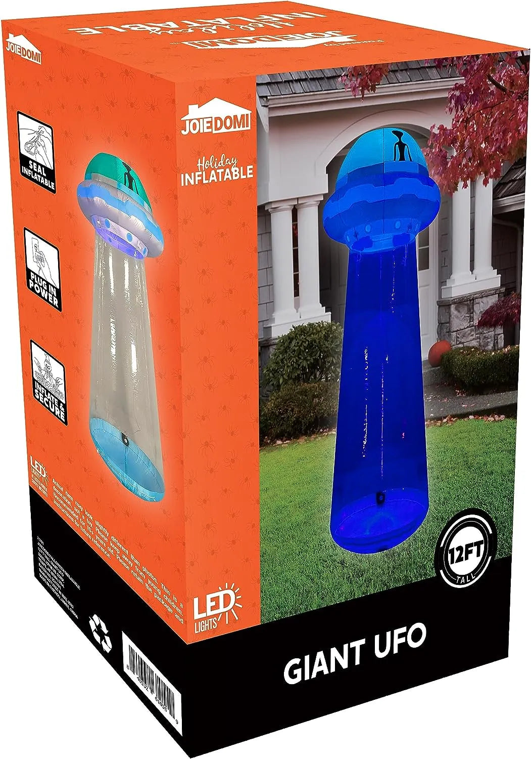 12 FT Tall Halloween Inflatable UFO Decoration with Built-in LEDs ...