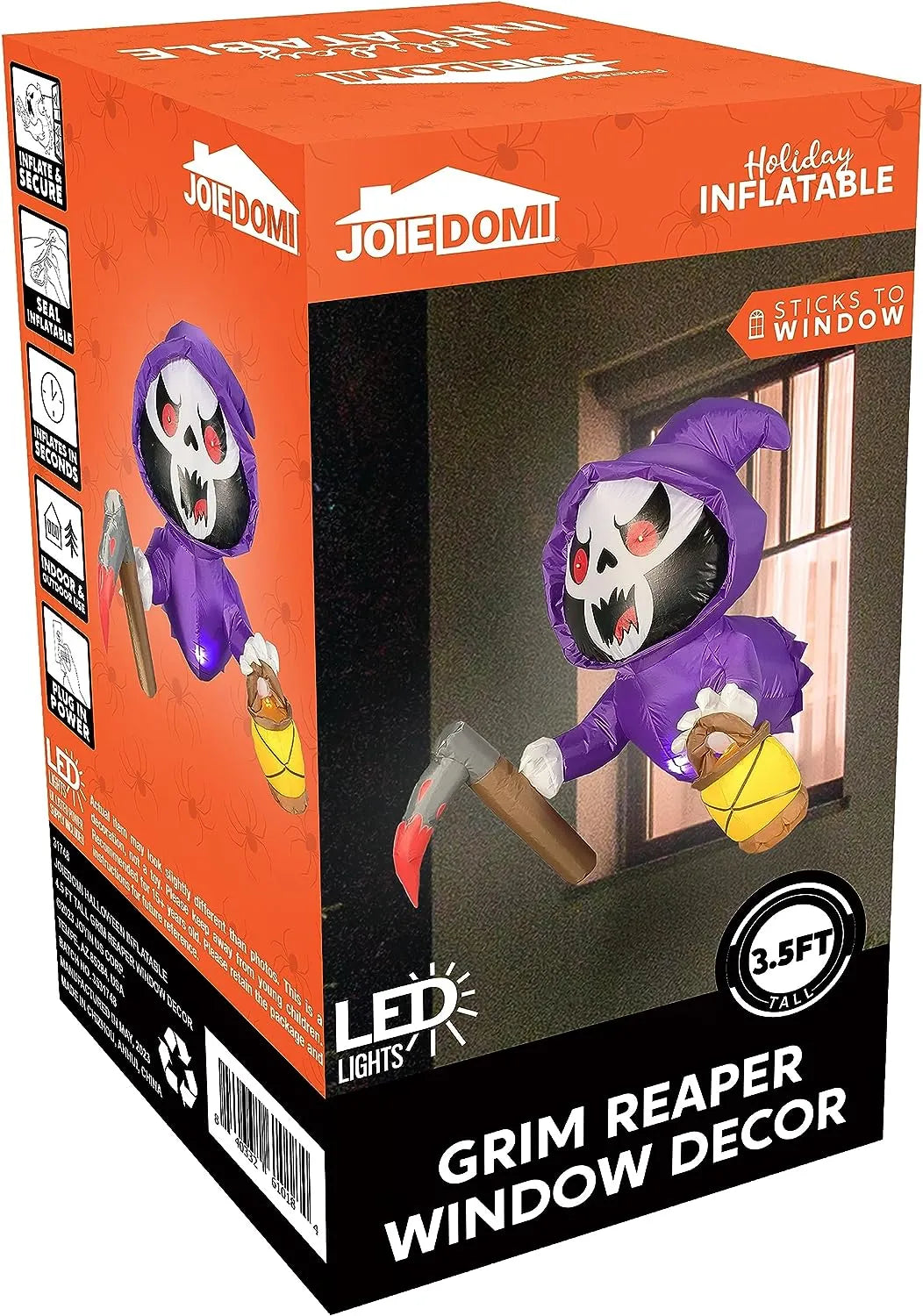 Joiedomi 4.5ft Halloween Inflatable Grim Reaper Broke Out