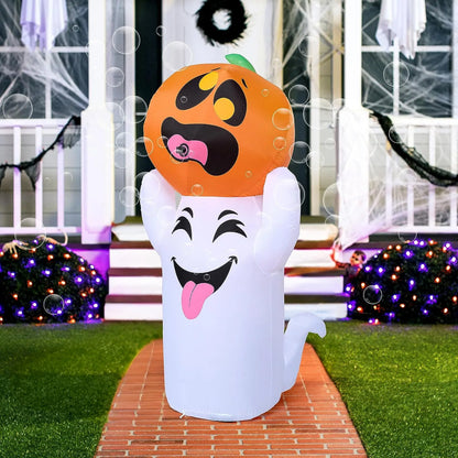 Joiedomi 5 FT Tall Halloween Inflatable Ghost with Pumpkin and Bubbling Potion