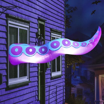 Single Halloween Long Inflatable Purple Octopus Tentacle, 4.8ft