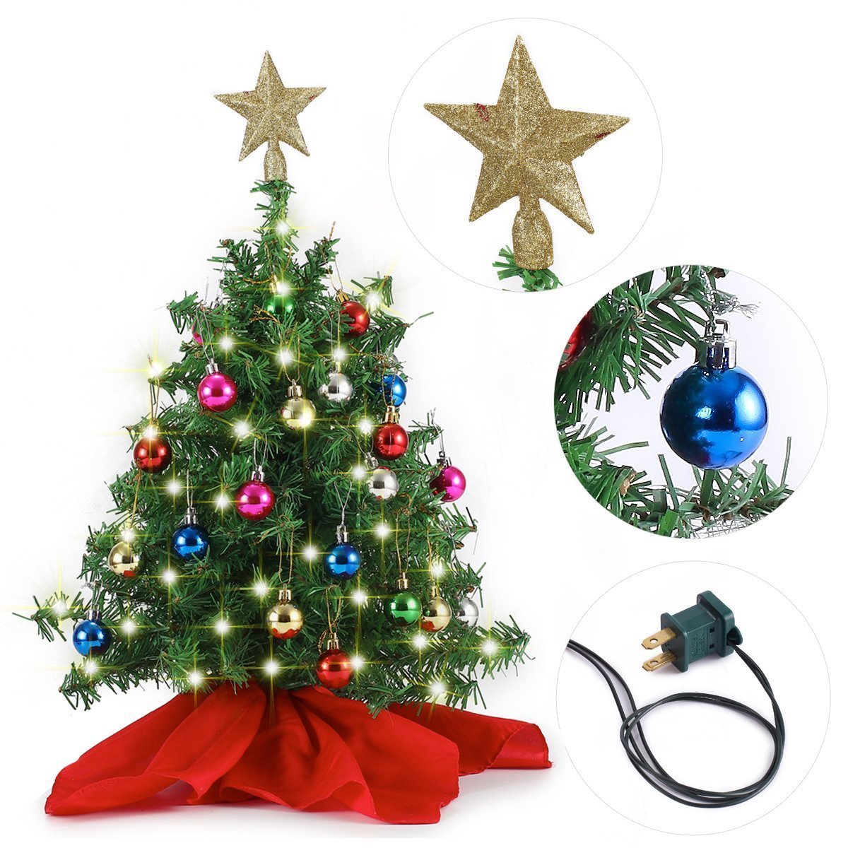 20" Tabletop Christmas Tree & Decoration Kit