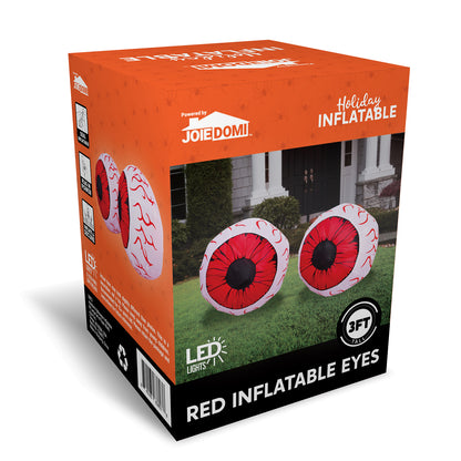 3ft Halloween Inflatable Large Set of Red Eyes