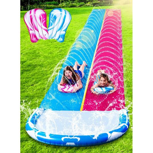 22.5ft Waves Double Lawn Water Slide