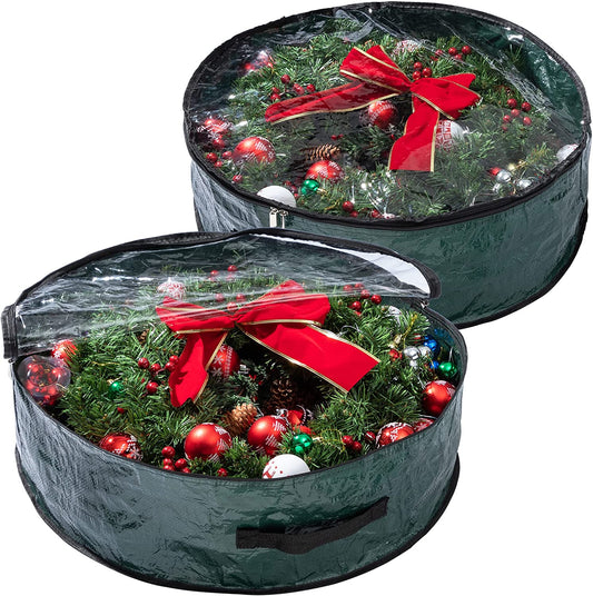 2 Pcs Christmas Wreath Storage Bags