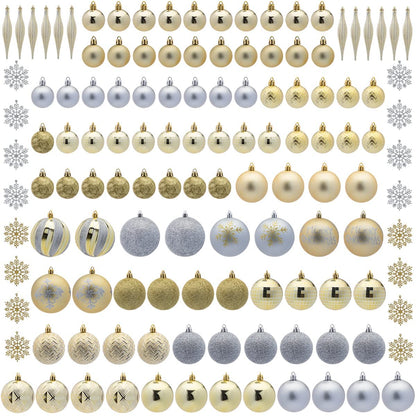 133 Pcs Christmas Ornaments (Gold&Silver)