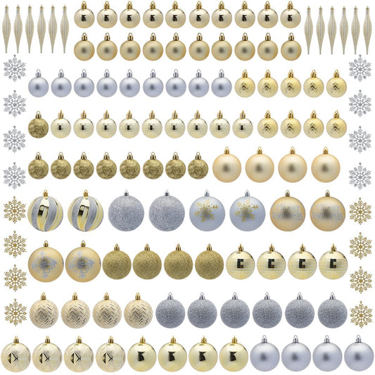 133 Pcs Christmas Ornaments (Gold&Silver)