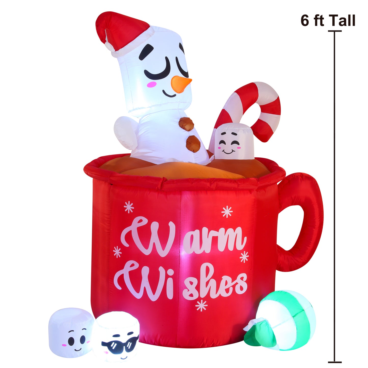 Snowman in Mug Inflatable